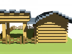 cattle corral 3D Model