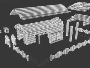 cattle corral 3D मॉडल