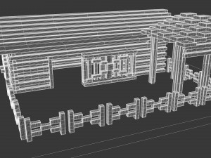 cattle corral 3D मॉडल