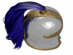 helmet with tail 3D Model