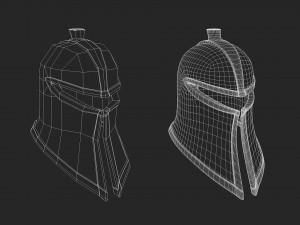 helmet with tail 3D Model