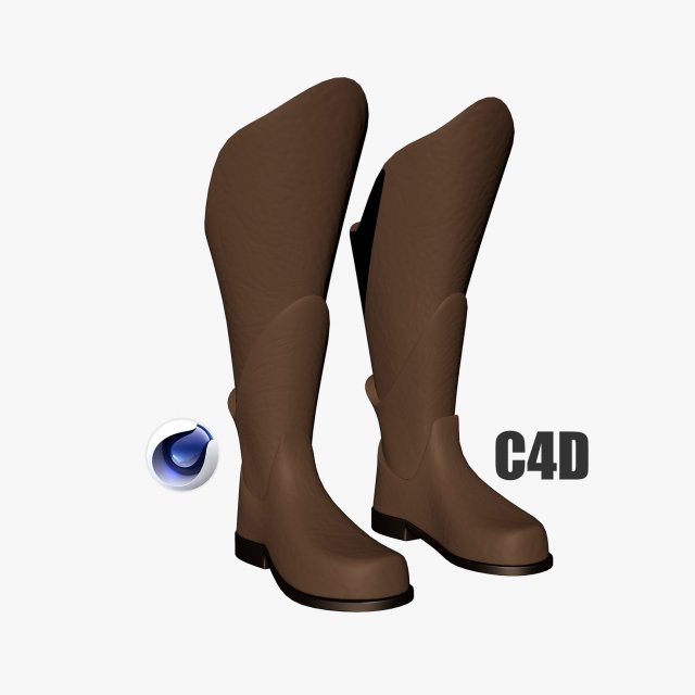 boots low-poly 3d Modèle 3D .c4d .max .obj .3ds .fbx .stl .blend 