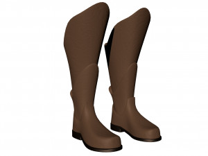 boots low-poly 3d Modèle 3D