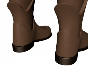 boots low-poly 3d Modèle 3D