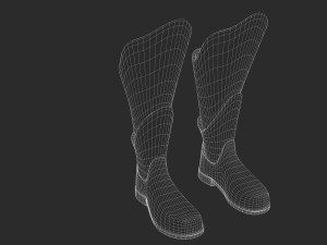 boots low-poly 3d Modèle 3D