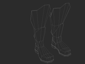 boots low-poly 3d Modèle 3D
