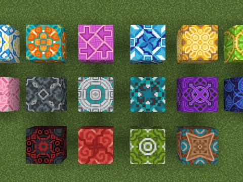 Minecraft Glazed Terracottas Modèle 3D