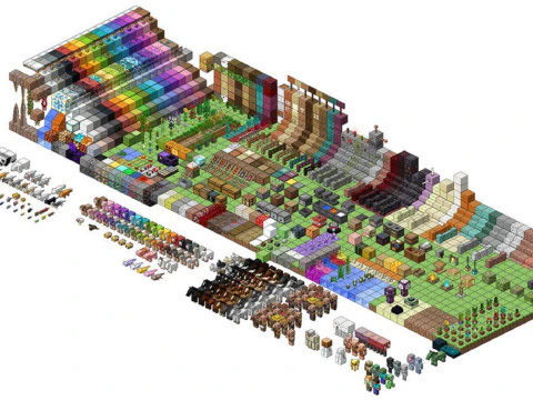 Minecraft Block FULL VOLUME 3D Model
