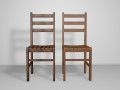 silla de madera semi rustica Model 3D