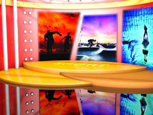 Set de tv deportes 3D Model