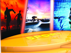 Set de tv deportes Model 3D