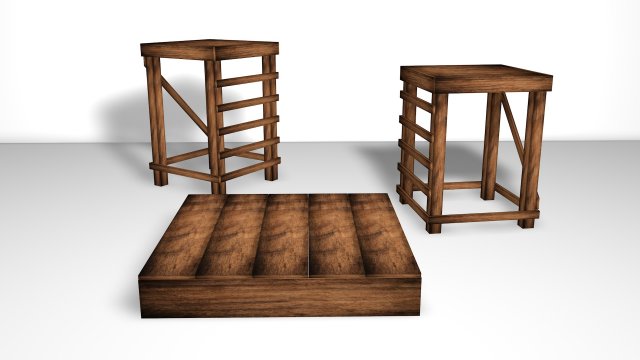 tarimas de madera Modelo 3D .c4d .max .obj .3ds .fbx .stl .blend 