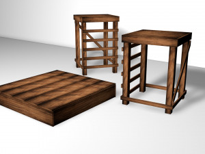 tarimas de madera Modelo 3D