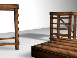 tarimas de madera 3D Model