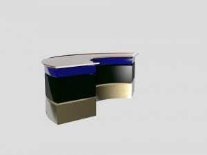 escritorio para set de tv 3D Model