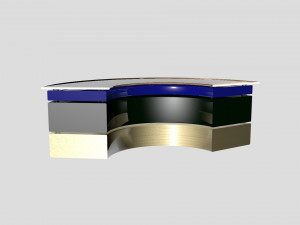 escritorio para set de tv 3D Model