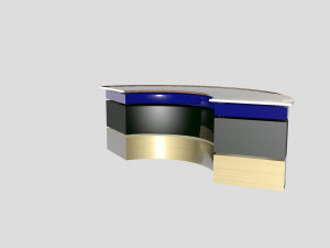 escritorio para set de tv 3D Model