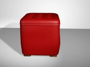 Puff de Cuero 3D Modell