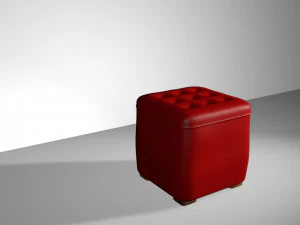 Puff de Cuero 3D Modell