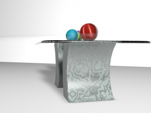 mesa de centro de marmol con vidrio Modelo 3D