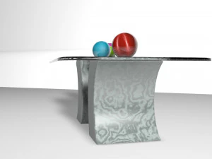 mesa de centro de marmol con vidrio 3D Model