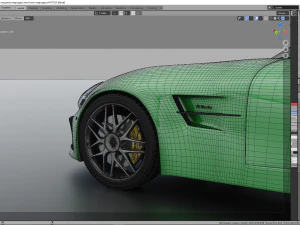 mercedes c-63 amg gtr 3D Model