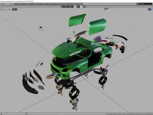 mercedes c-63 amg gtr 3D Model