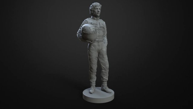 Ayrton Senna 3D 打印模型 .c4d .max .obj .3ds .fbx .stl .blend 