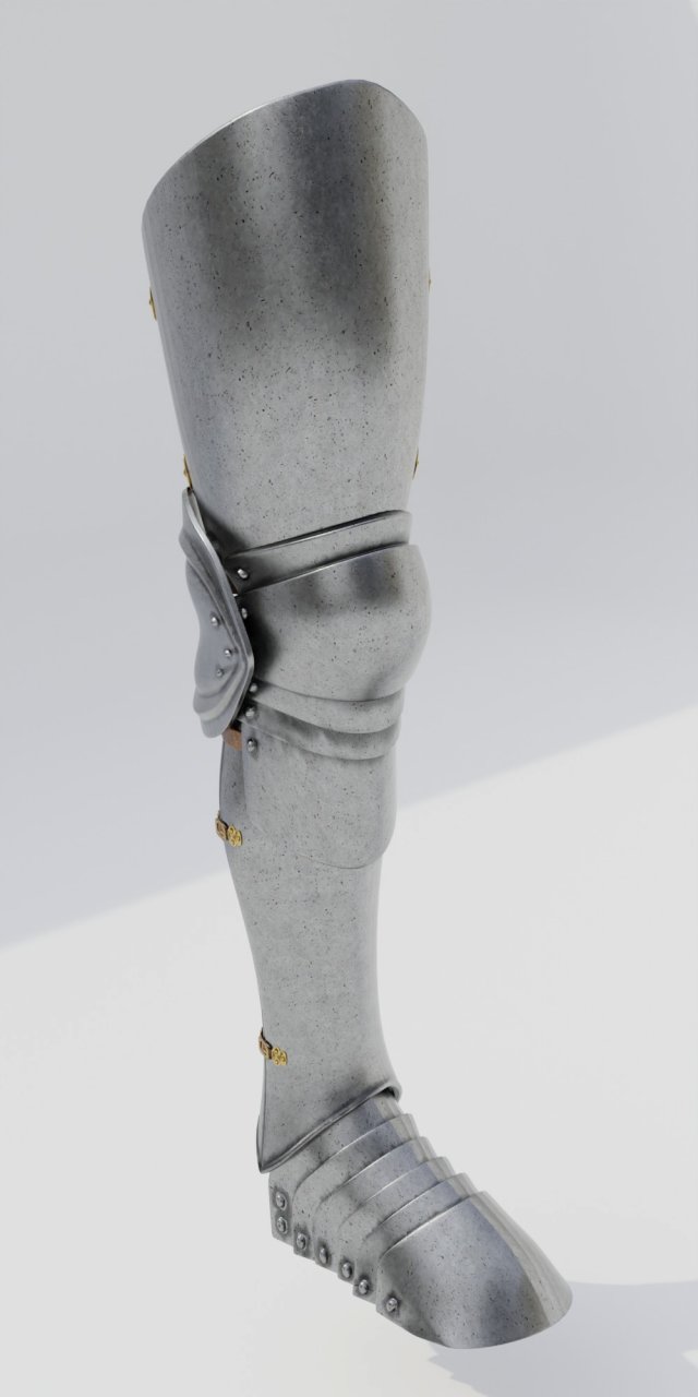 leg armor 3D Модель .c4d .max .obj .3ds .fbx .stl .blend 