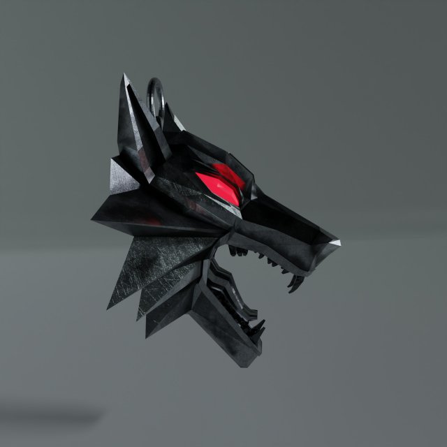Witcher amulet 3D 模型 .c4d .max .obj .3ds .fbx .stl .blend 