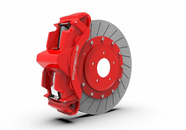 Freno a disco e pinza Porsche Modello 3D .c4d .max .obj .3ds .fbx .stl .blend