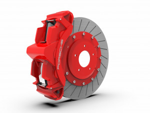 porsche disc brake and caliper 3D 모델