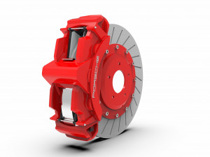 porsche disc brake and caliper Modelo 3D