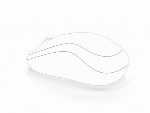 wireless mouse 3D 模型