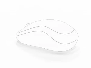 mouse senza fili Modello 3D