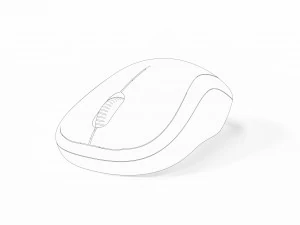 mouse senza fili Modello 3D