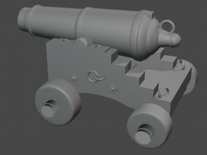 ship cannon Modelo 3D