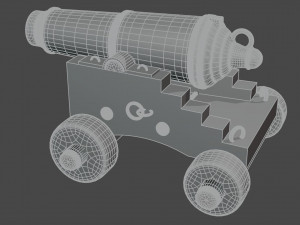 ship cannon 3D Model