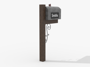 post box Modelo 3D