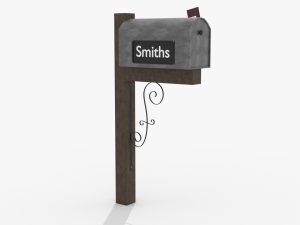 post box Modelo 3D