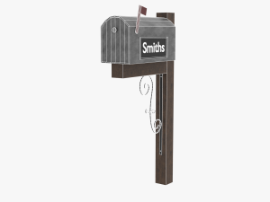 post box Modelo 3D