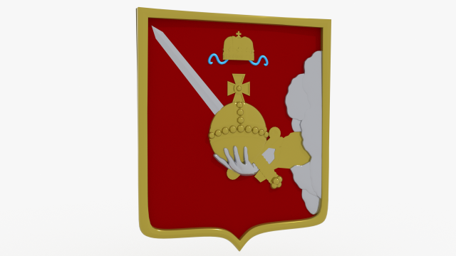 emblem of the vologda region Model 3D .c4d .max .obj .3ds .fbx .stl .blend 