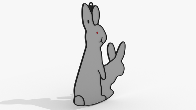 rabbit 3D-Modell .c4d .max .obj .3ds .fbx .stl .blend 