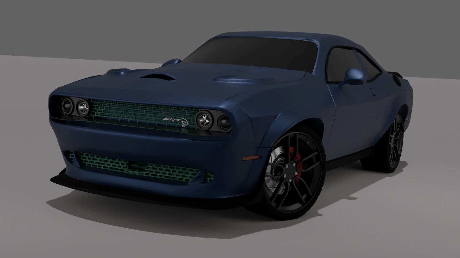 dodge srt hellcat 3D Model .c4d .max .obj .3ds .fbx .stl .blend