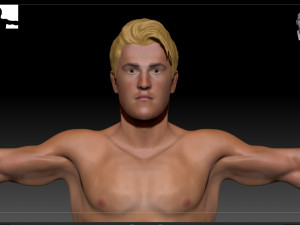 male body base for sculpting 3D मॉडल