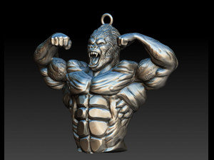 gorilla strong pendant 3D Print Model