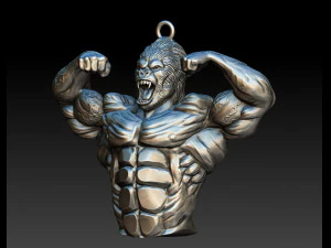 gorilla strong pendant 3D Print Model