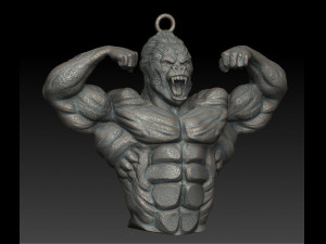 gorilla strong pendant 3D Print Model