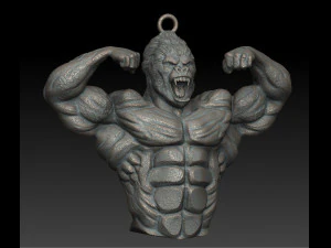gorilla strong pendant 3D Print Model