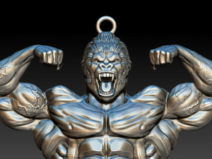 gorilla strong pendant 3D Print Model